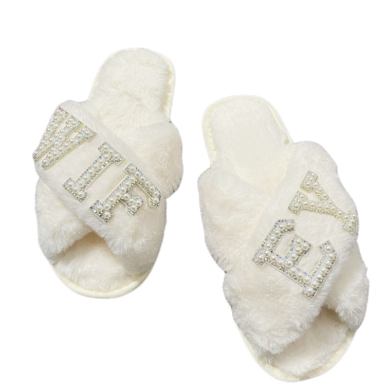 Luxe Bride Plush Slippers