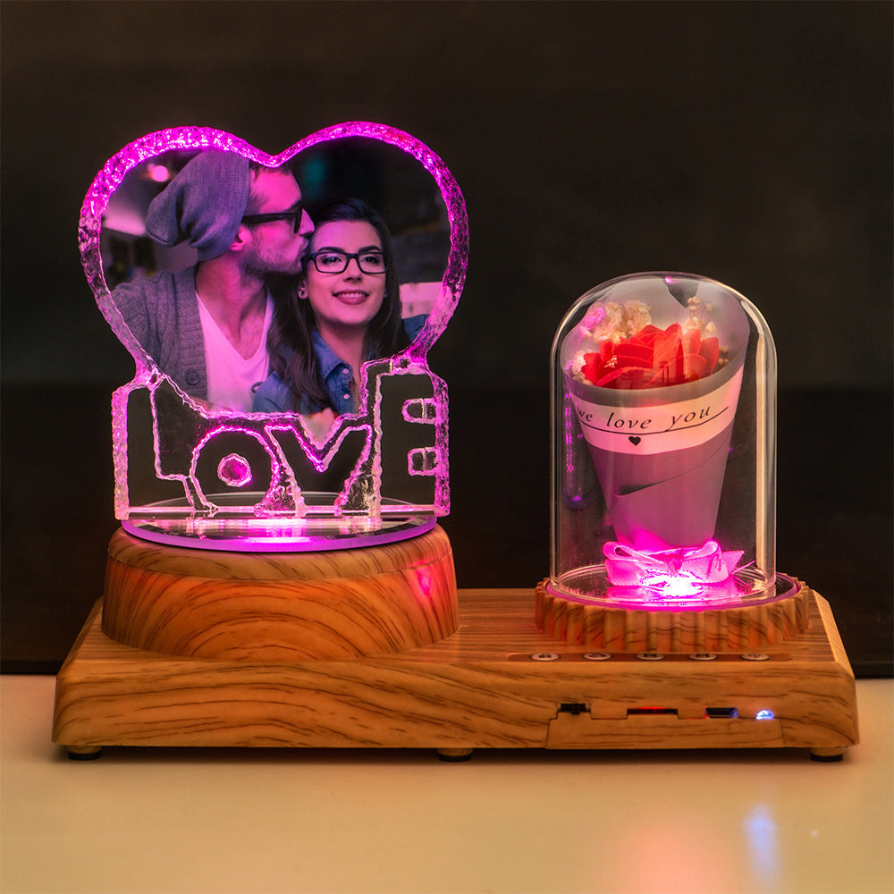 Personalized Bluetooth Photo Night Light Gift Set