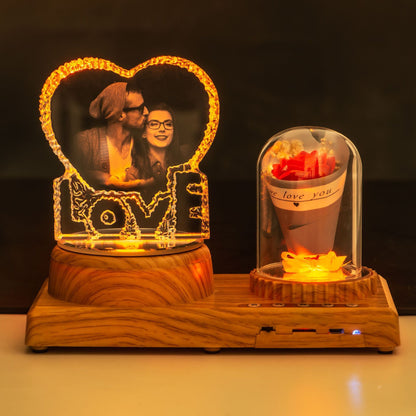 Personalized Bluetooth Photo Night Light Gift Set