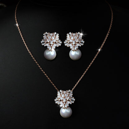 Pearl and Zircon Elegance