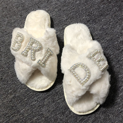 Luxe Bride Plush Slippers