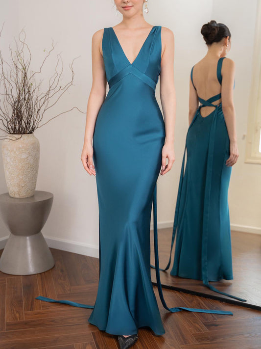 Lake Blue Bridesmaid Dress