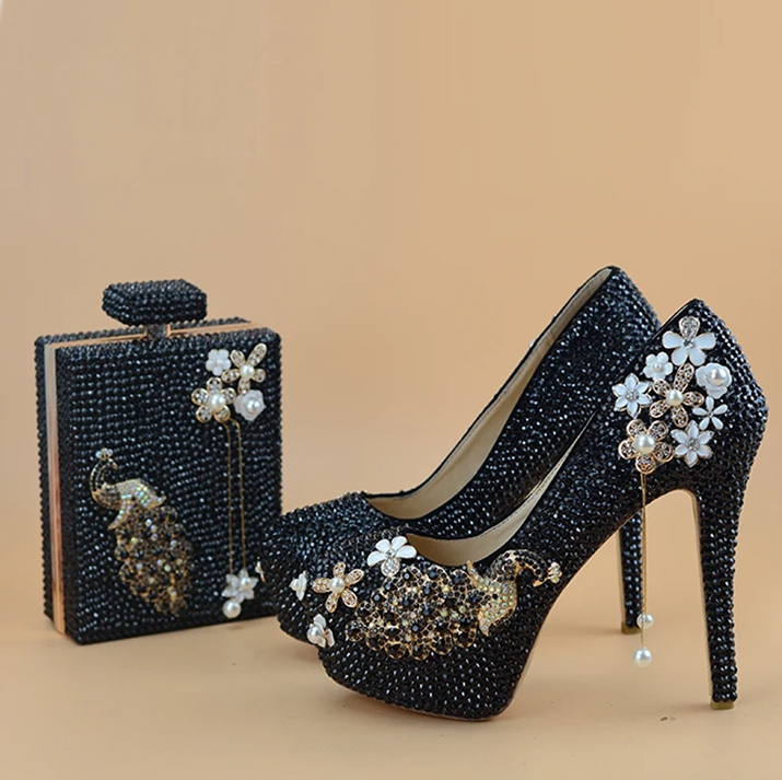 Noir Radiance Bridal Heels