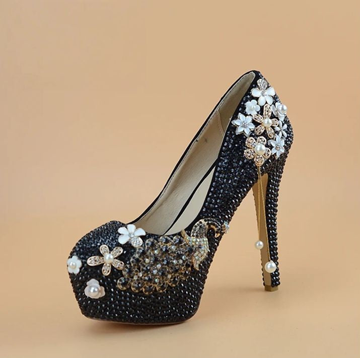 Noir Radiance Bridal Heels