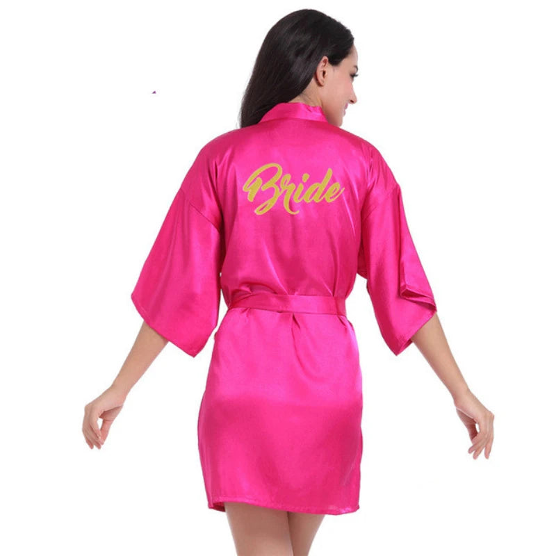 Glitter Satin Kimono Robes