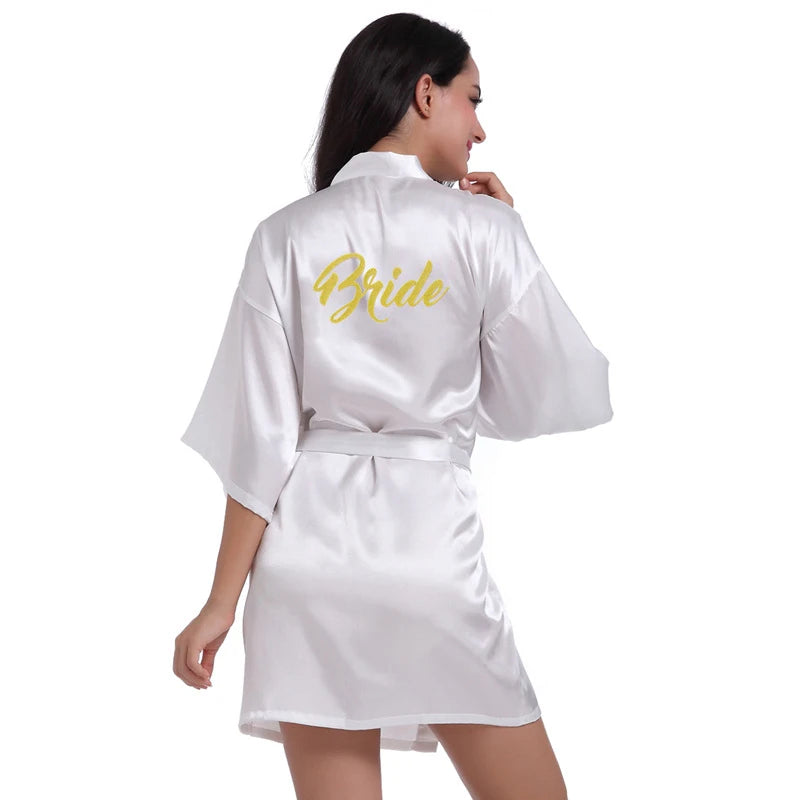 Glitter Satin Kimono Robes