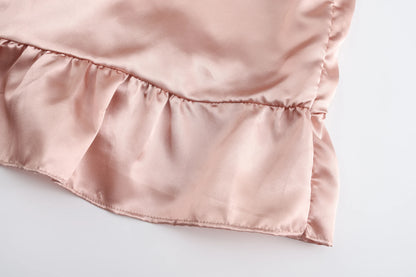 Rose Gold Ruffle Robes