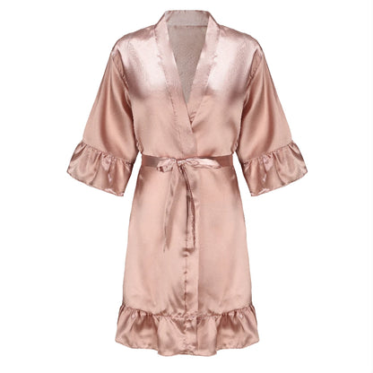 Rose Gold Ruffle Robes