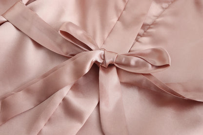 Rose Gold Ruffle Robes