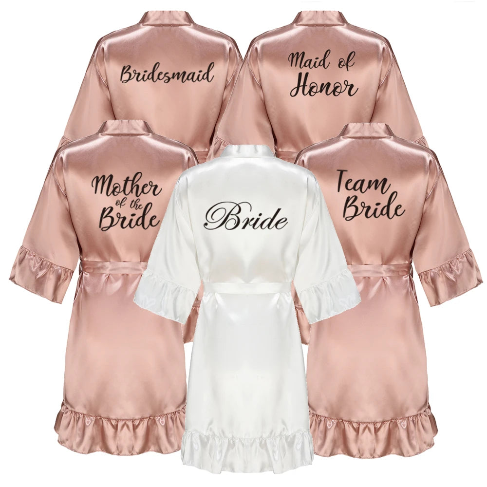 Rose Gold Ruffle Robes