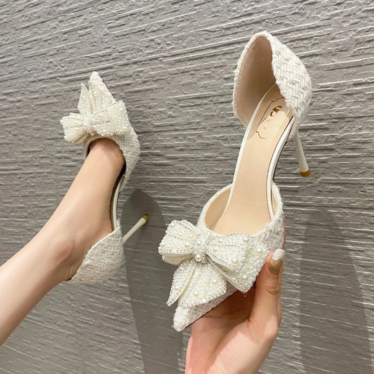 Pearl Bowtie Pumps