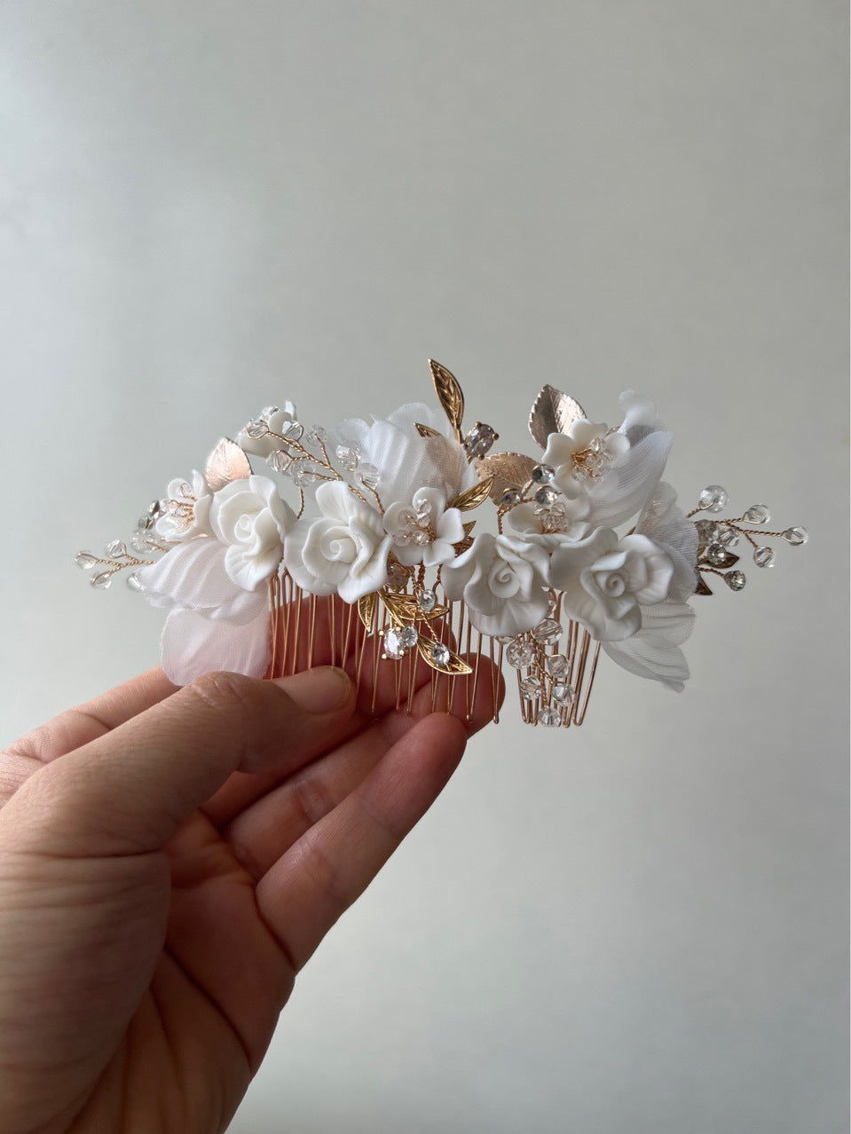 Crystal Hair Comb and Earring