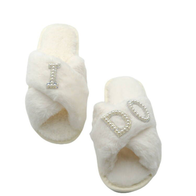 Luxe Bride Plush Slippers